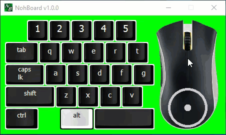 NohBoard main keyboard overlay interface